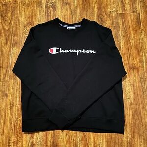 Champion Men's Black Crewneck Sweater